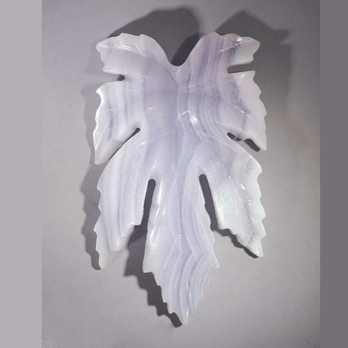 Bali-carved Chalcedony Leaf