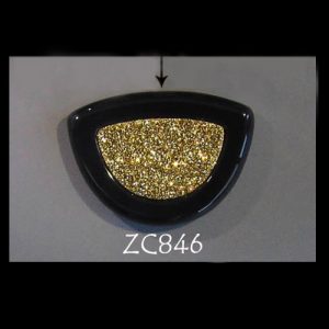 Top-Drilled 18kt Gold Druzy Pendant